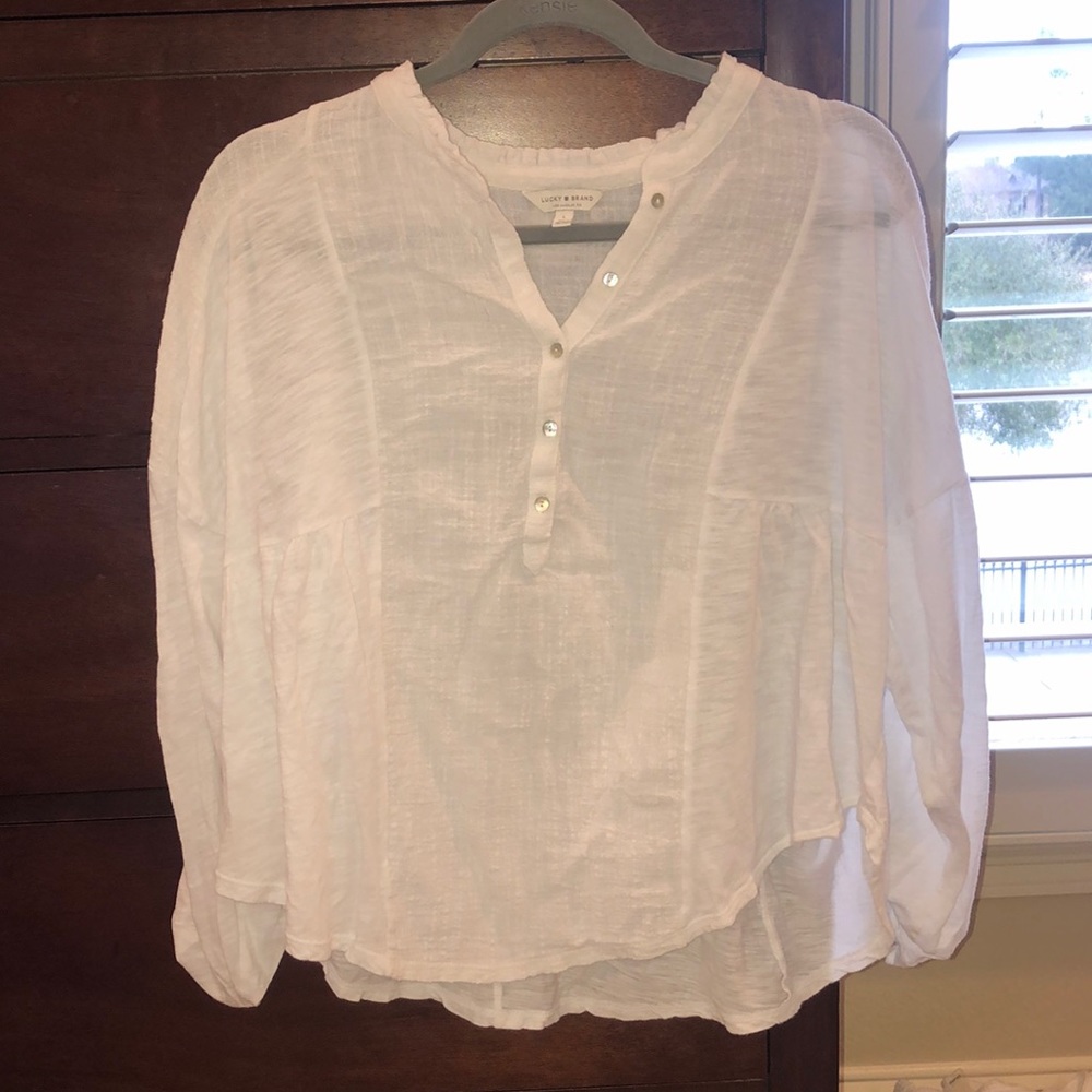 LUCKY BRAND longsleeve white tee